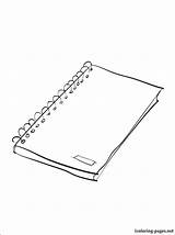 Notebook Coloring Getcolorings Pages sketch template