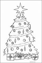 Christmas Tree Coloring Pages Kids sketch template