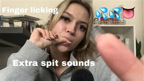 asmr extra spit cleaning your face off finger licklng mouth sounds