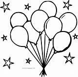 Balloon Balloons Coloring Star Pages Nice Party sketch template