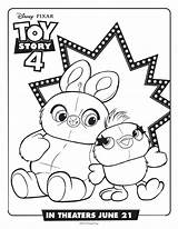 Coloring Toy Story Bunny Ducky Pages Printable Activities sketch template