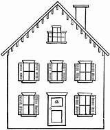 House Clipart Drawing Outline Line Big Small Template Clip Hous Front Drawings Etc Buildings Architecture Printable Cliparts Houses Coloring Outlines sketch template