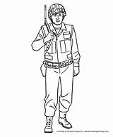 Coloring Pages Soldier Armed Forces Army War Holiday Honkingdonkey Colouring Soldiers sketch template