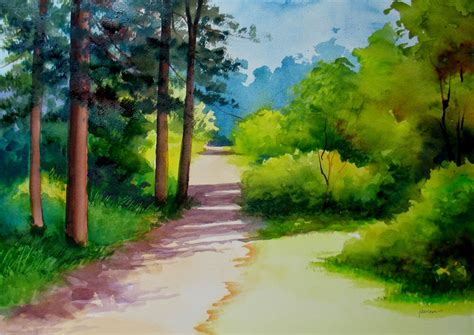 nels everyday painting watercolor landscape sold