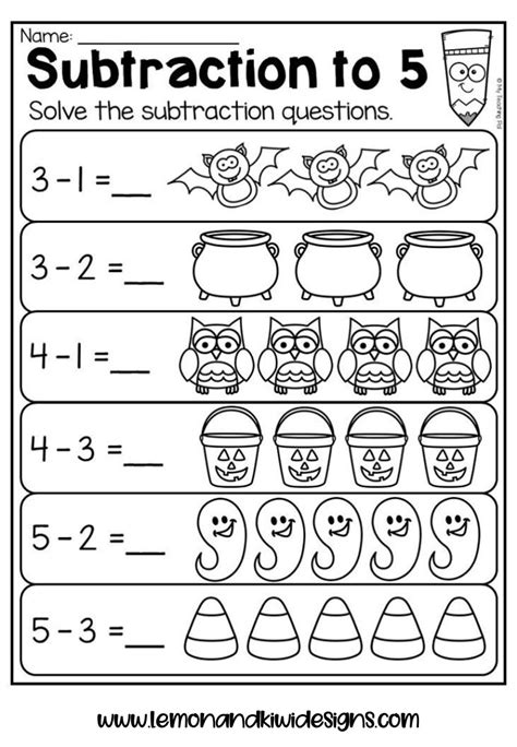 spooktacular halloween math worksheets  kids lemon kiwi designs
