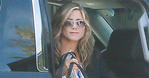 jennifer aniston goes to the hair salon 2014 pictures popsugar