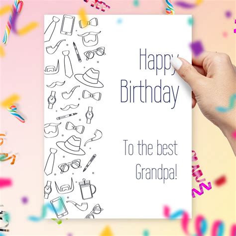 write   grandpas birthday card tutor suhu