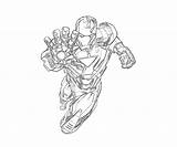 Coloring Pages Ironman Iron Man Printable Marvel sketch template