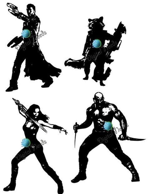 23 Guardians Of The Galaxy Silhouettes Clip Art By Digitalneeds