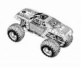 Monster Truck Meents Pages Coloring Trucks Tom Coloringpagesonly Ausmalbilder Bigfoot Famous sketch template