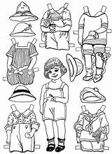 Paper Dolls Doll Coloring Pages Template Dress Printable Papel Color Kids Bestcoloringpagesforkids Colouring Vintage Clothes Print Cutout Girls Para Bonecas sketch template