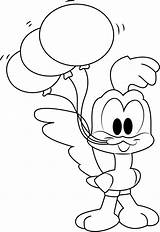 Looney Tunes Balloons Taz Coloringpages101 sketch template
