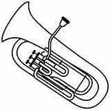 Euphonium Drawing Marching Band Instrument Horn Getdrawings Clipart Drawings Icon Paintingvalley sketch template