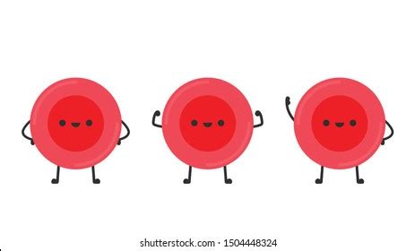 red blood cell character design red stock vector royalty