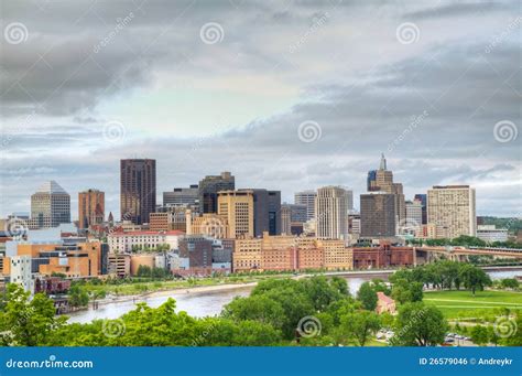 downtown st paul mn royalty  stock image image