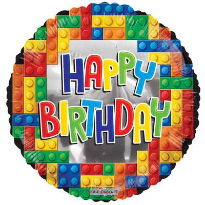 foil balloon happy birthday lego building bricks blocks uk