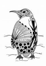 Coloring Pages Adult Penguin Intricate Animal Adults Printable Pdf Books Patterns Favecrafts Downloads Animals Mandala Detailed Crochet Doily Beginners Abstract sketch template