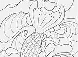 Mermaid Tail Coloring Pages Getcolorings Mermaids Getdrawings sketch template