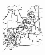 Moses Bush Burning Coloring Pages Netart sketch template