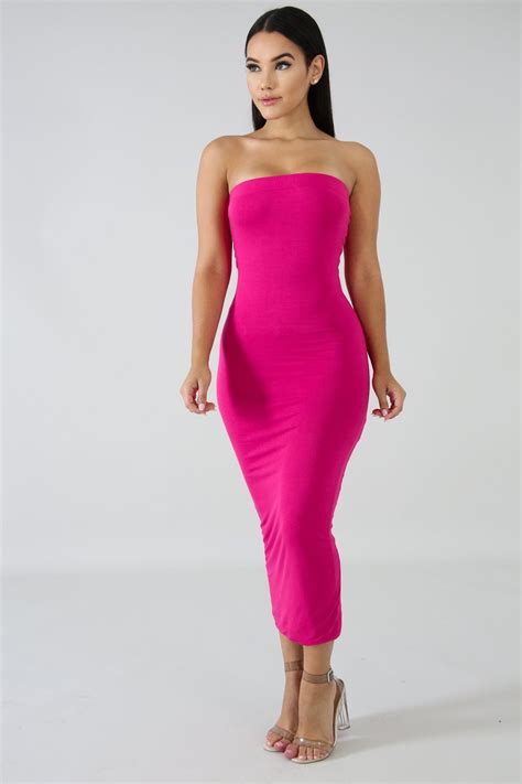 Jessica Tube Dress Hot Pink Tube Dress Fancy Dresses Tight Dresses