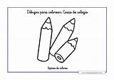 Lapices Primarios Aula Objetos Escuelaenlanube Imprimir Seleccionar sketch template