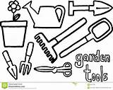 Coloring Pages Tools Garden Colouring Construction Tool Gardening Clipart Drawing Landscape Printable Vector Da Clip Color Their Giardinaggio Cliparts Disegni sketch template