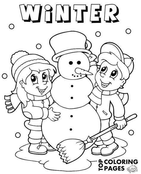 winter coloring page  preschoolers  svg file  silhouette