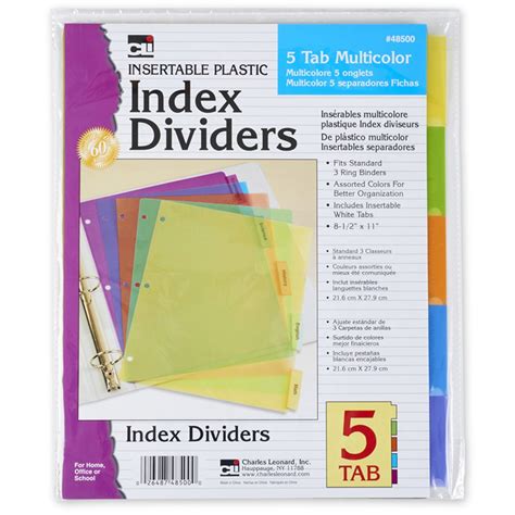 tab index dividers pdq chlst charles leonard dividers