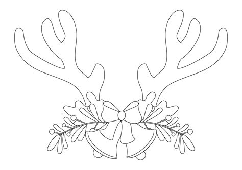 printable reindeer antlers template printable templates