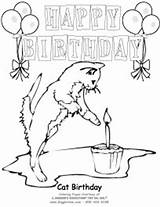 Birthday Coloring Pages Cat7 Animals Giggletimetoys sketch template