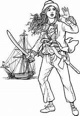 Bonny Anne Coloring Mary Read Pirates Google sketch template