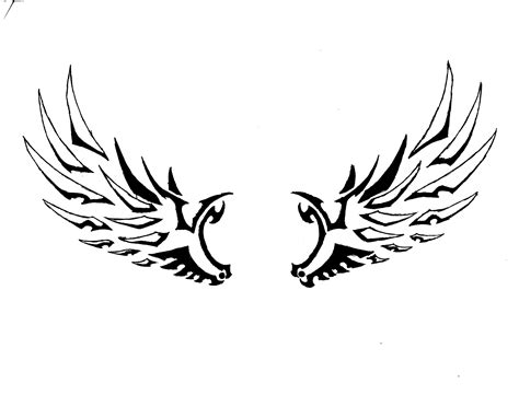 simple angel wings drawing   simple angel wings