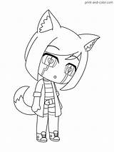 Gacha Life Coloring Pages Color Print Boys sketch template