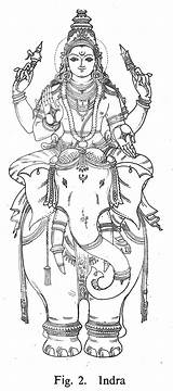 Indian Indra Hindu sketch template