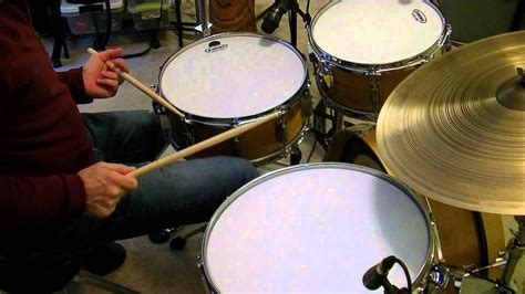 skinny small drum set  side kick drums demo video youtube