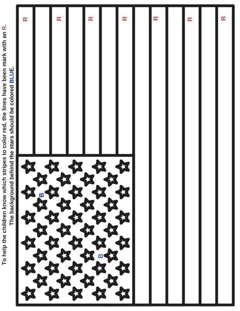 coloring page  color guide american flag coloring page flag