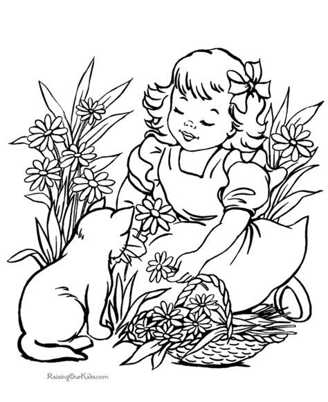 cat color pages printable kitten  cat coloring page cats pic