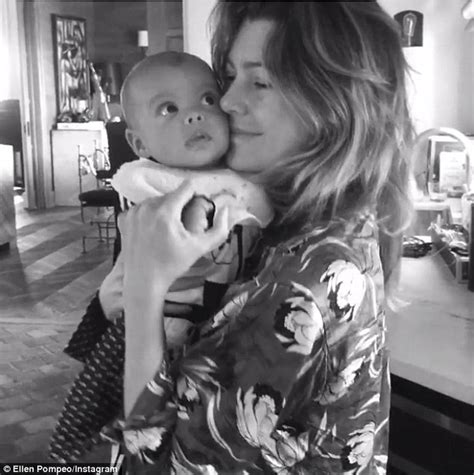 ellen pompeo cradles newborn son eli as she dances around her kitchen