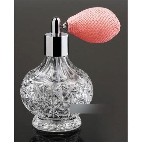 flacon de parfum vide retro vintage  en cristal ml rose achat vente bouteille flacon