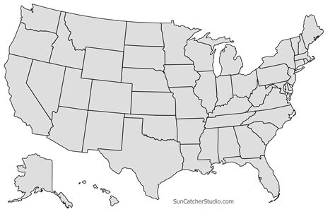 large printable map   united states