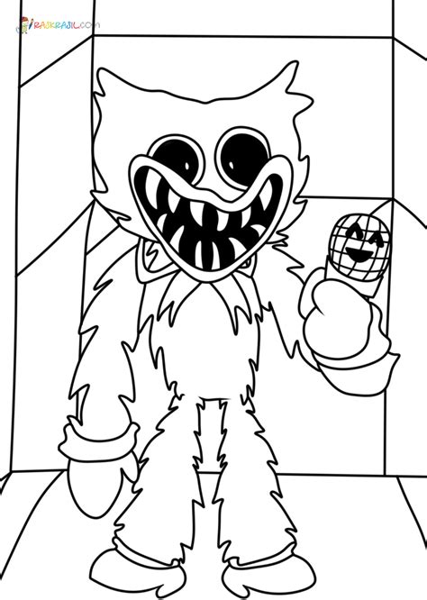 huggy wuggy coloring page  picture  printable detailed