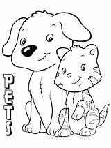 Coloring Pet Pages Pets Animals Animal Preschool Printable Toddlers Sheets Kids Friends Choose Board sketch template