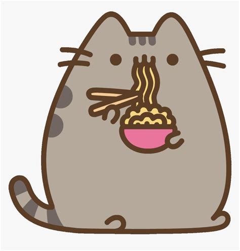 transparent pusheen birthday png pusheen ramen gif png