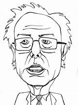 Bernie Sanders Outline sketch template