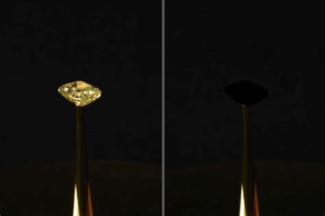 das schwaerzeste schwarz wissenschaftler laesst diamanten verschwinden