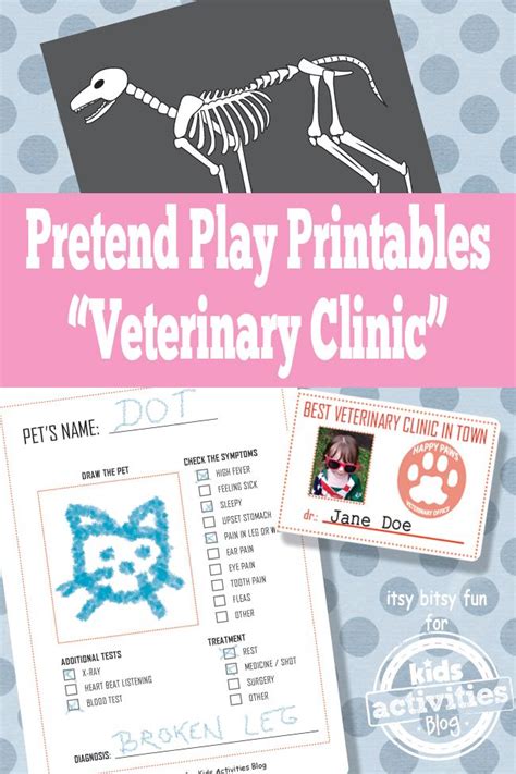 love   entire printable pretend play veterinary clinic