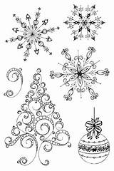 Impression Obsession Hannan Leigh Snowflakes Stamp Clear sketch template