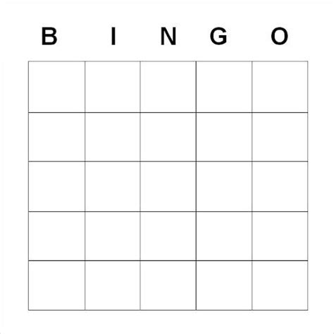 customizable bingo template