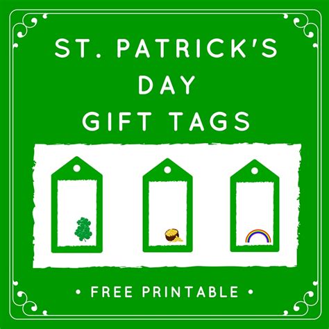 st patricks day gift tags  printable