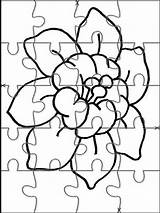 Rompecabezas Colorear Flor Jigsaw Rompe Puzzles Cabezas Imprimibles Piezas sketch template